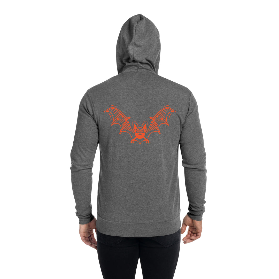 Halloween Flying Bat Unisex zip hoodie