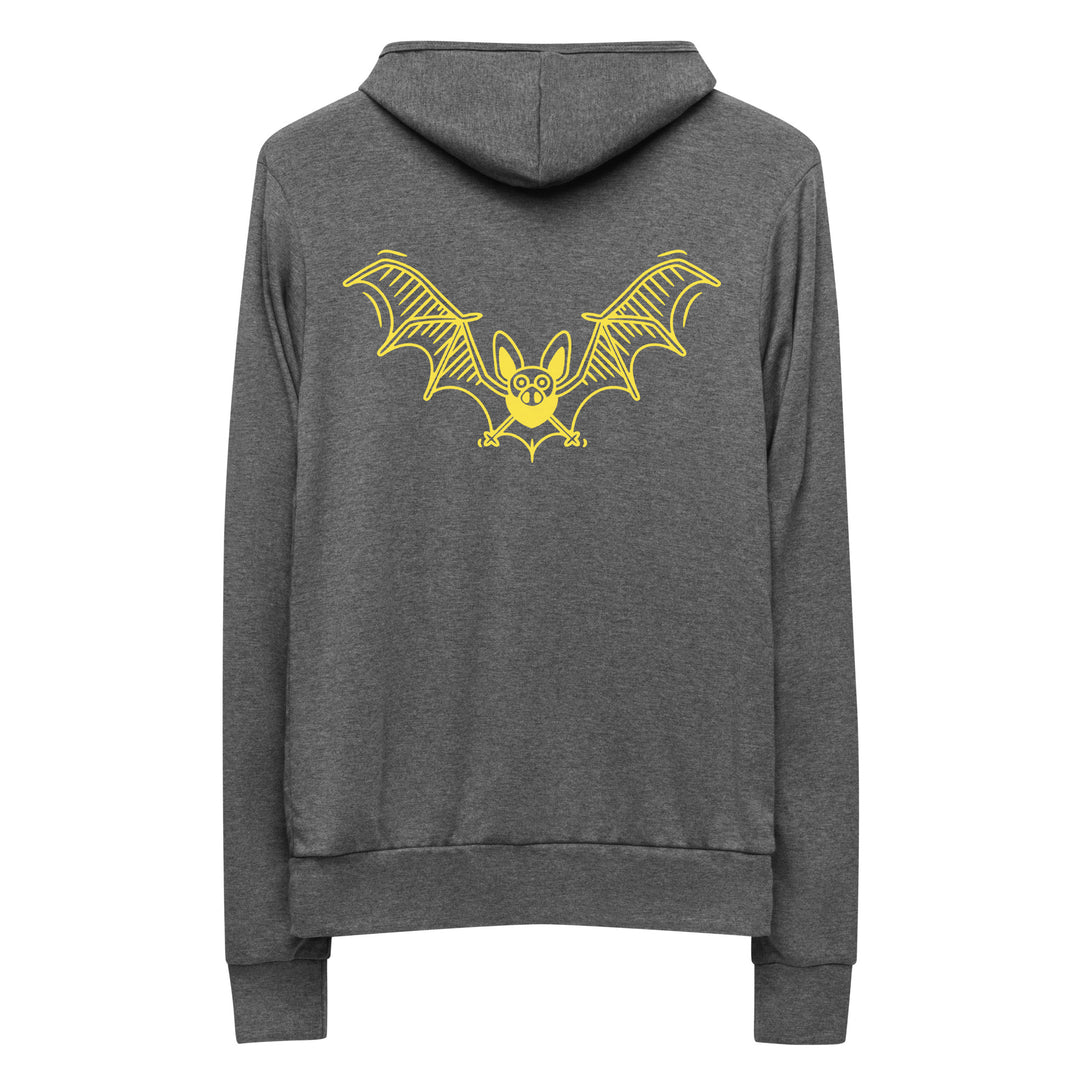Yellow Flying Bat ,Halloween Unisex zip hoodie
