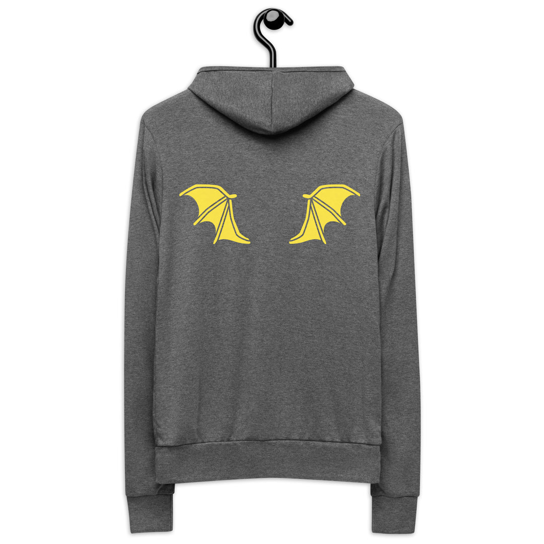 Yellow Bat Wings, Halloween Unisex zip hoodie