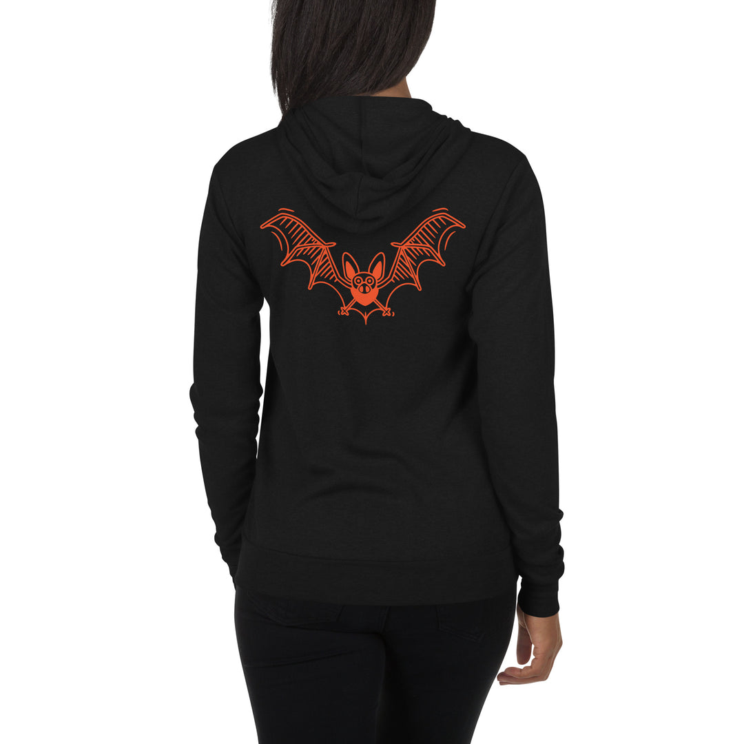 Halloween Flying Bat Unisex zip hoodie