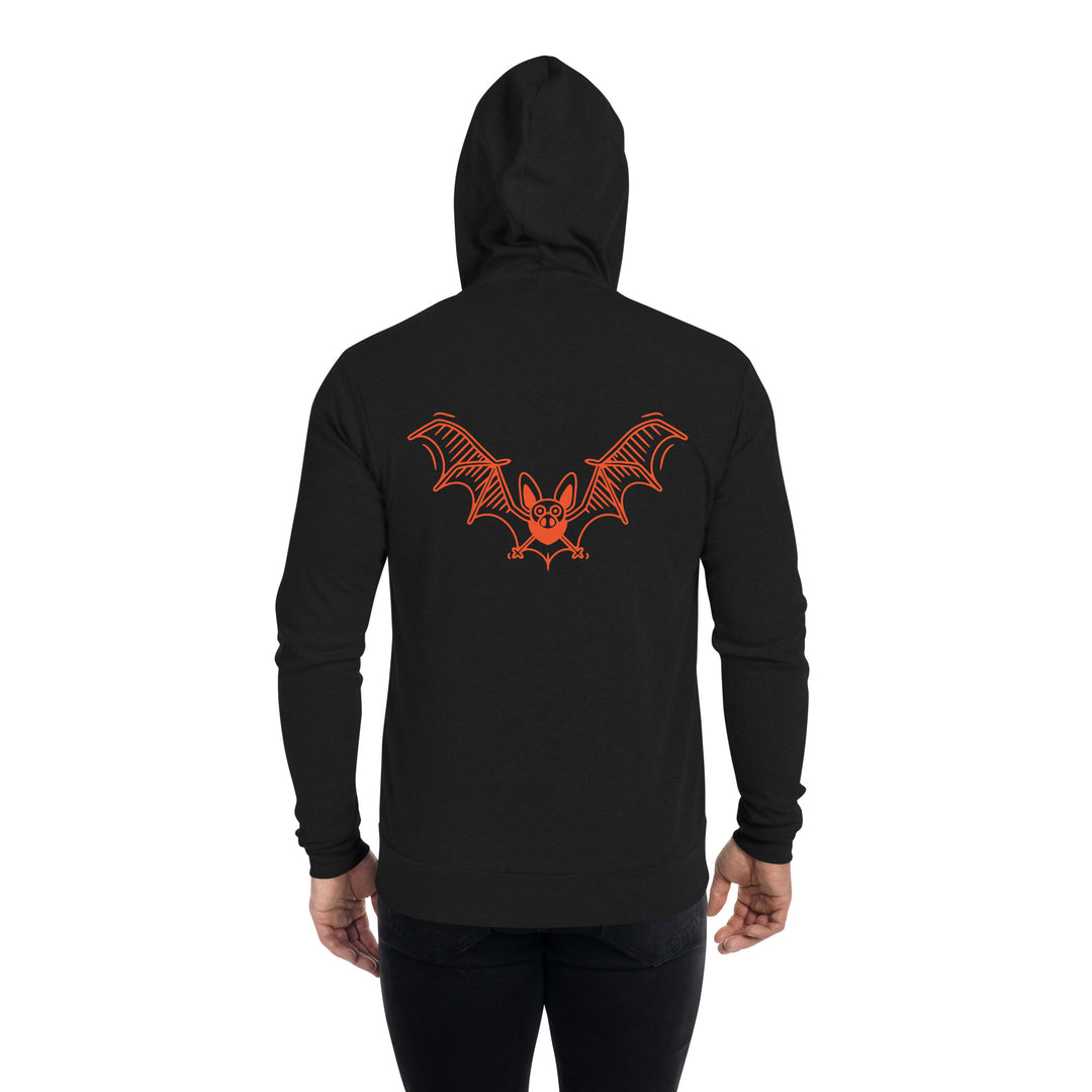 Halloween Flying Bat Unisex zip hoodie