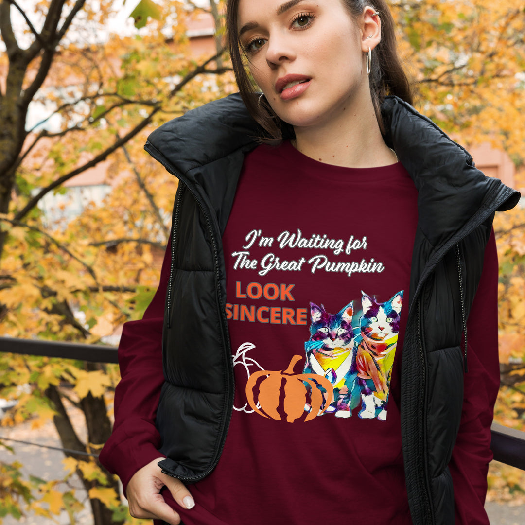 Sincerity for The Great Pumpkin Unisex Long Sleeve Tee
