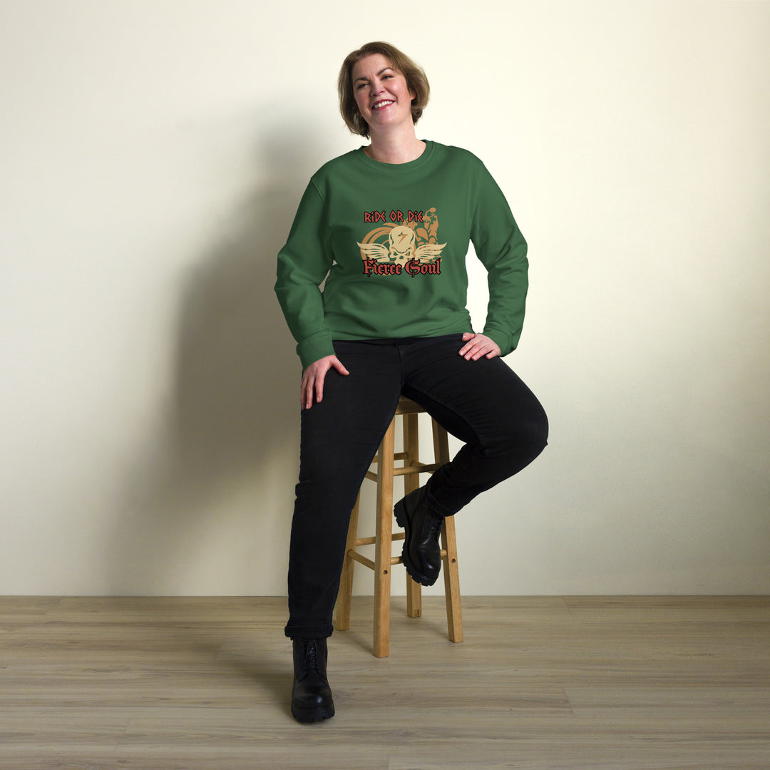 Ride or Die, Fierce Soul, Unisex organic sweatshirt