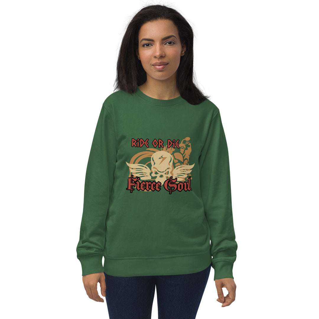 Ride or Die, Fierce Soul, Unisex organic sweatshirt