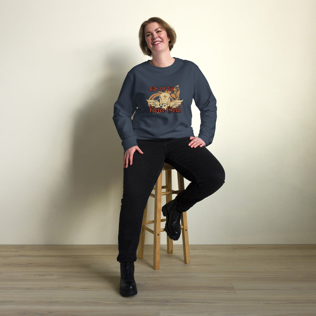 Ride or Die, Fierce Soul, Unisex organic sweatshirt