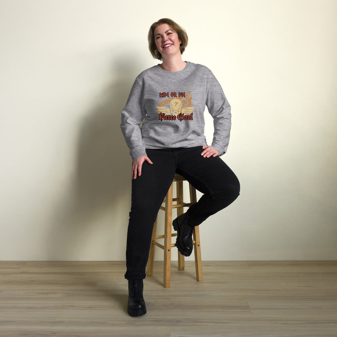 Ride or Die, Fierce Soul, Unisex organic sweatshirt