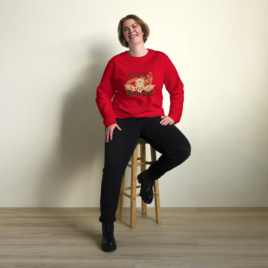 Ride or Die, Fierce Soul, Unisex organic sweatshirt