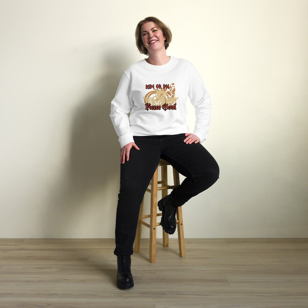 Ride or Die, Fierce Soul, Unisex organic sweatshirt