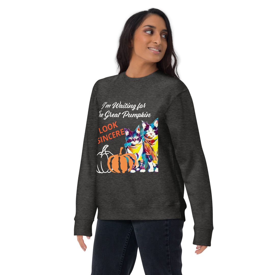 Great Pumpkin, look sincere, Halloween, Unisex Premium Sweatshirt