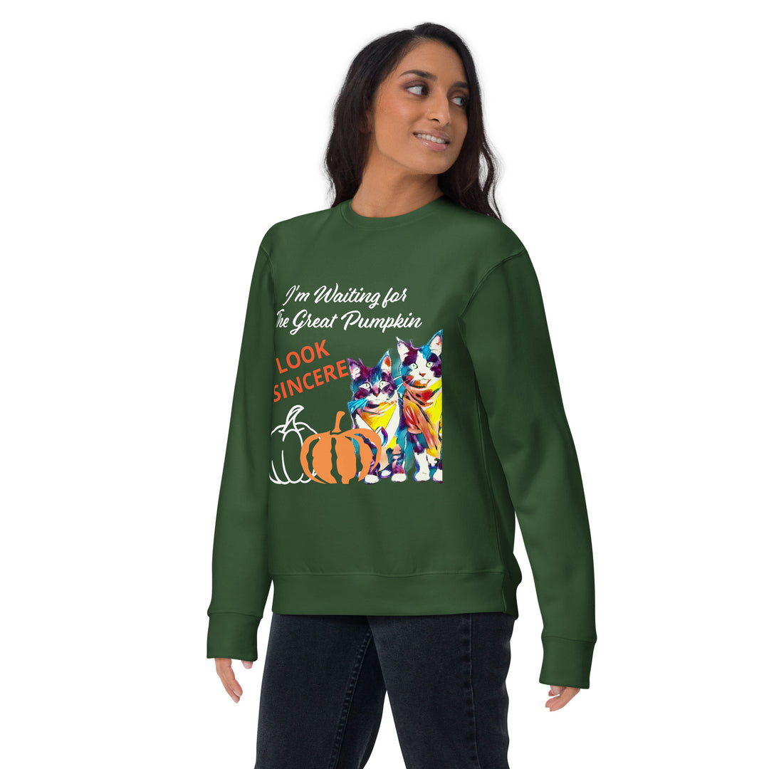Great Pumpkin, look sincere, Halloween, Unisex Premium Sweatshirt