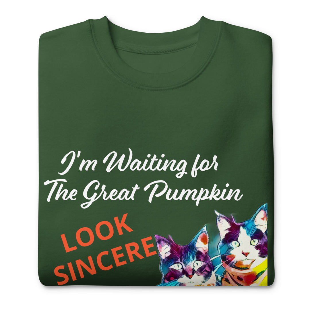 Great Pumpkin, look sincere, Halloween, Unisex Premium Sweatshirt