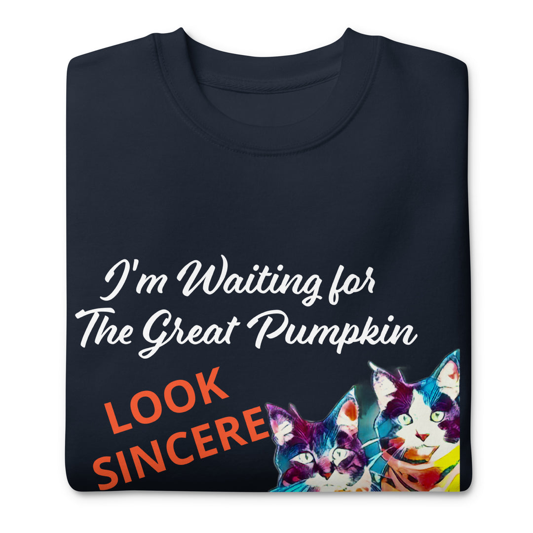 Great Pumpkin, look sincere, Halloween, Unisex Premium Sweatshirt