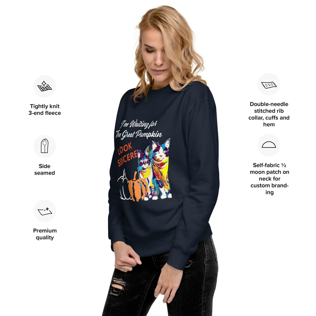 Great Pumpkin, look sincere, Halloween, Unisex Premium Sweatshirt