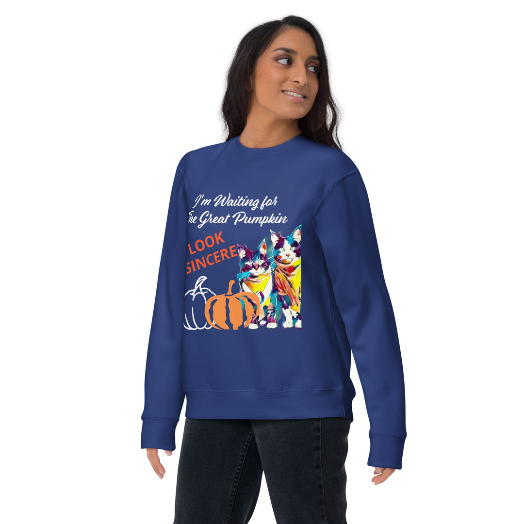 Great Pumpkin, look sincere, Halloween, Unisex Premium Sweatshirt