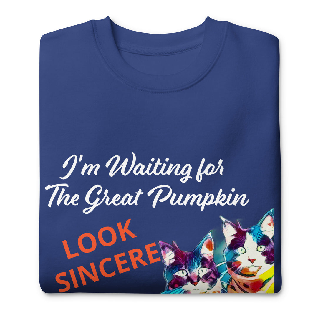 Great Pumpkin, look sincere, Halloween, Unisex Premium Sweatshirt