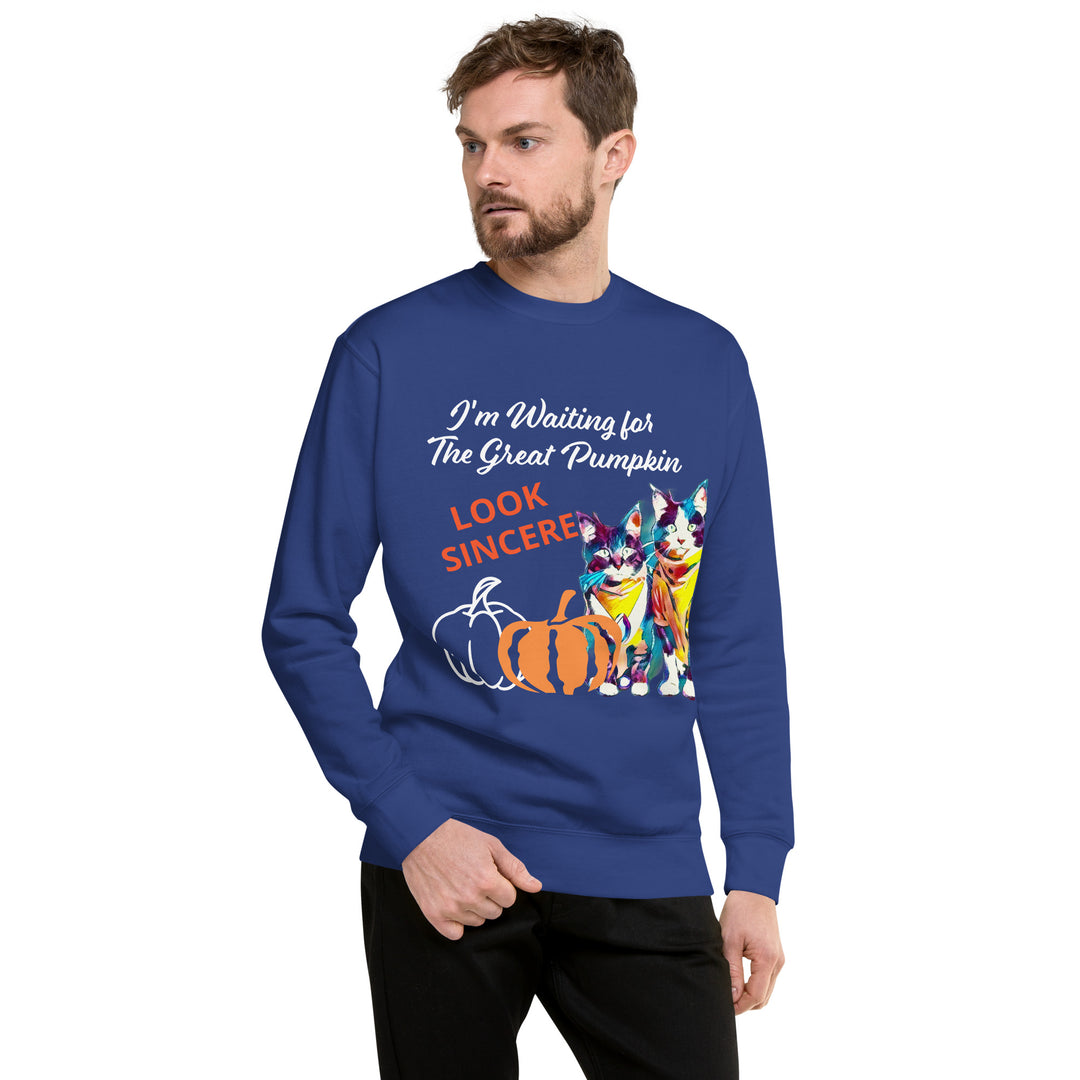 Great Pumpkin, look sincere, Halloween, Unisex Premium Sweatshirt