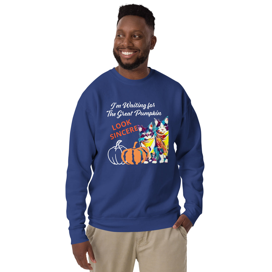 Great Pumpkin, look sincere, Halloween, Unisex Premium Sweatshirt