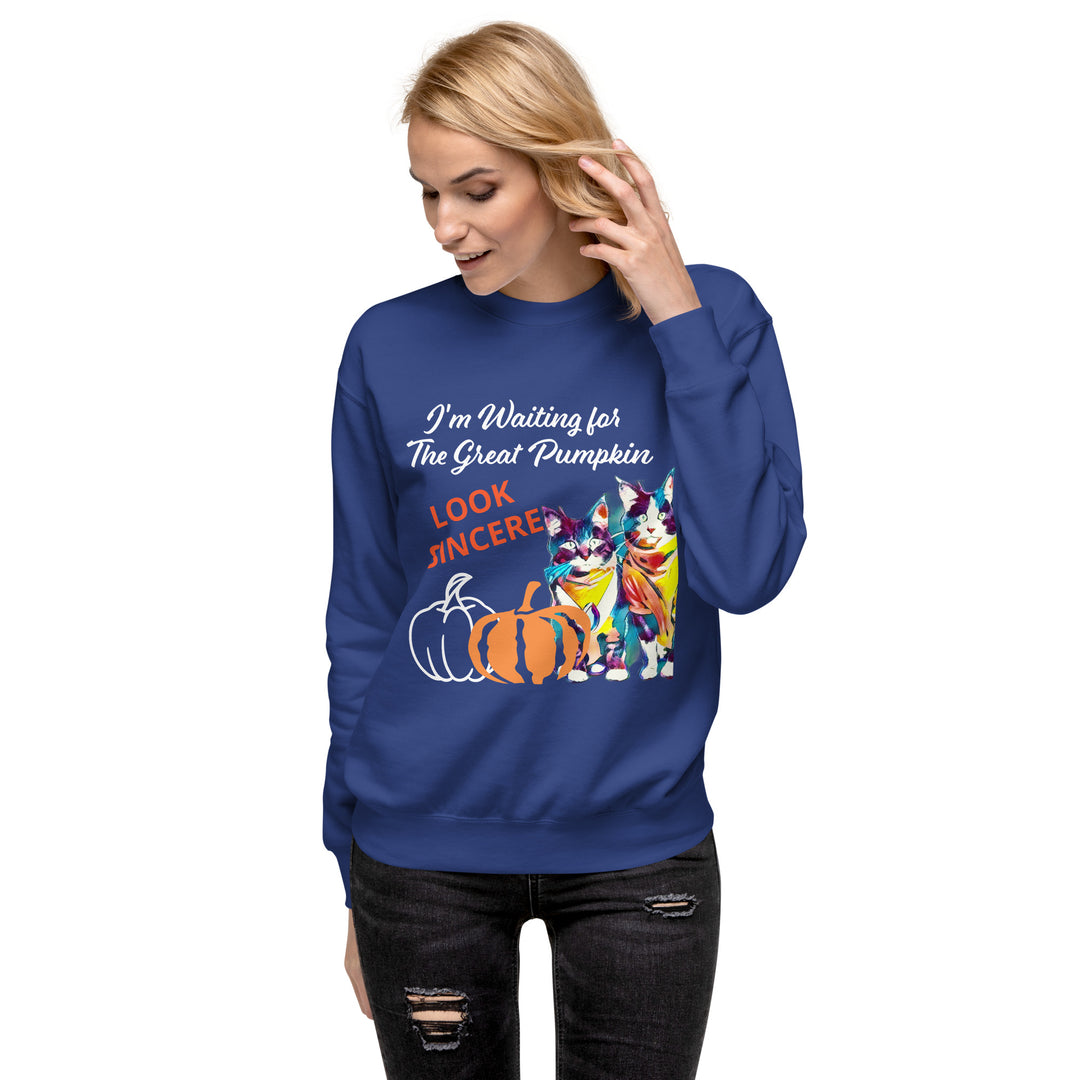 Great Pumpkin, look sincere, Halloween, Unisex Premium Sweatshirt