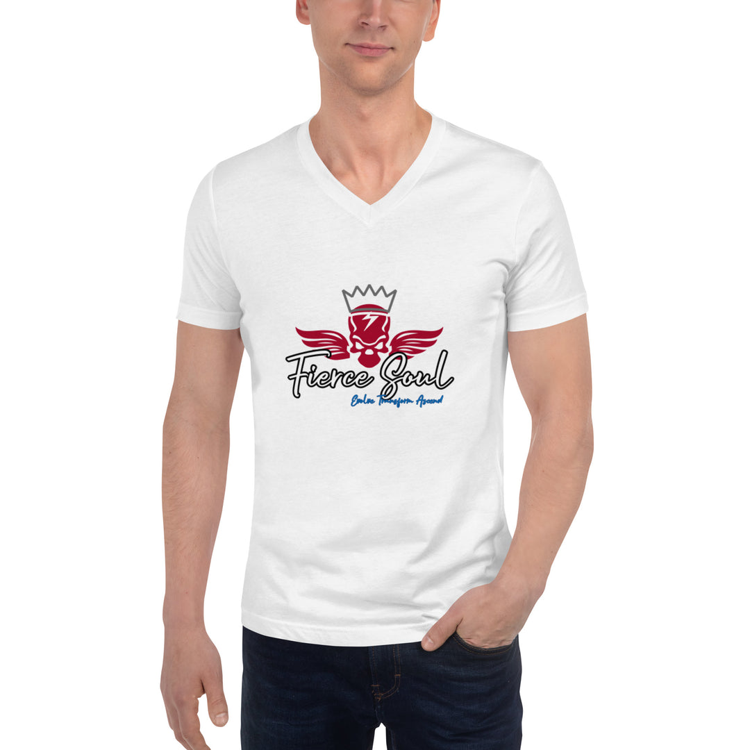 Fierce Soul Transformed Unisex Short Sleeve V-Neck T-Shirt