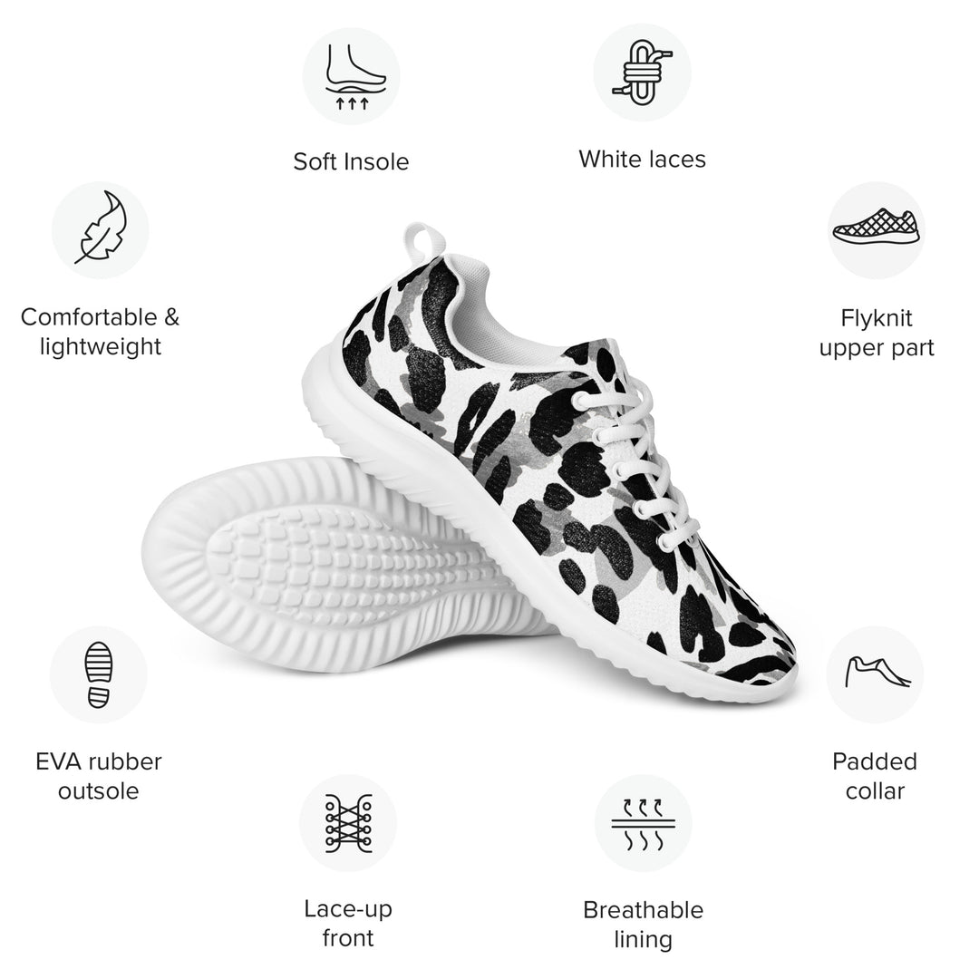 Black and white animal print Women’s athletic shoes