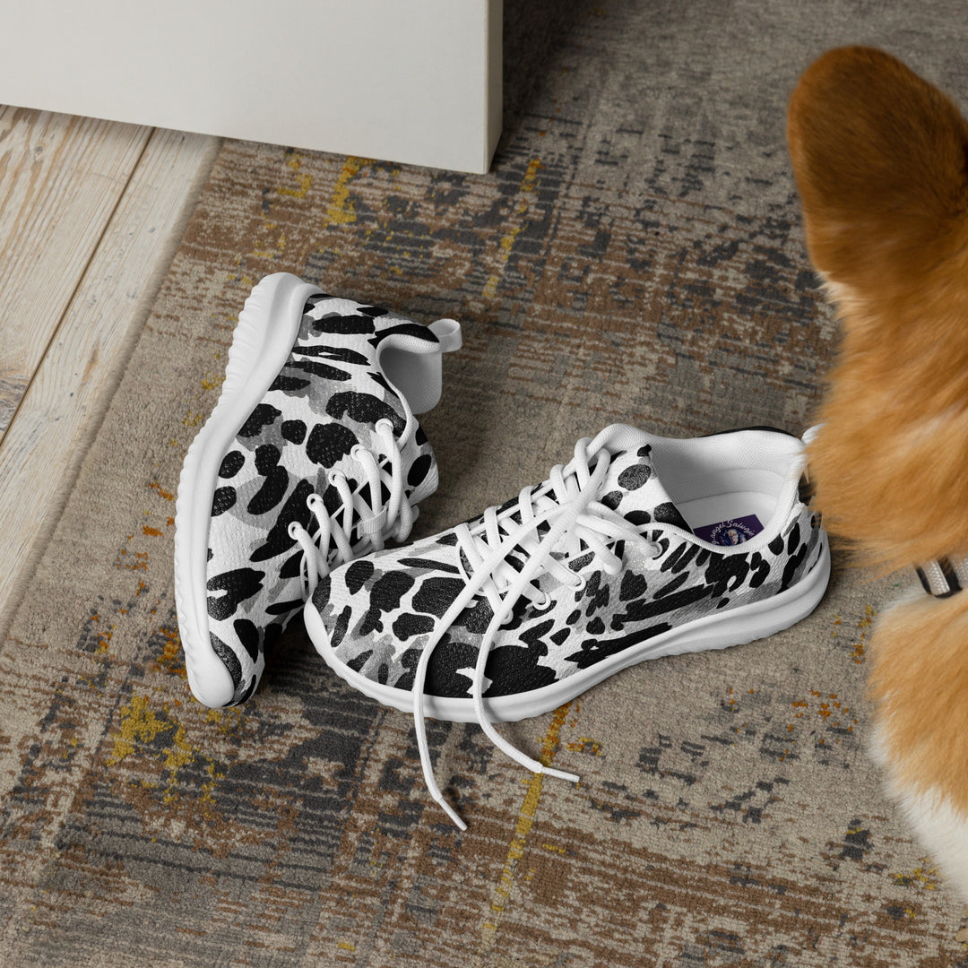 Black and white animal print Women’s athletic shoes