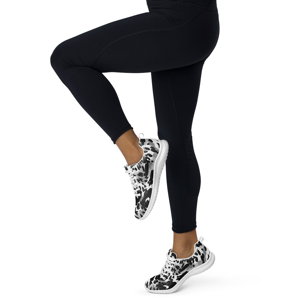 Black and white animal print Women’s athletic shoes