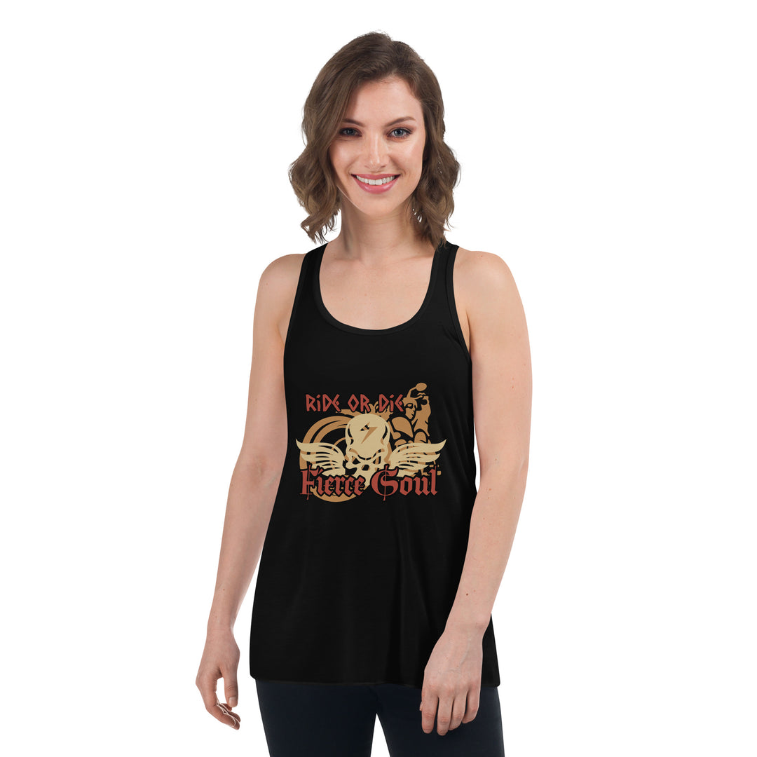 Ride or Die, Fierce Soul, Women's Flowy Racerback Tank