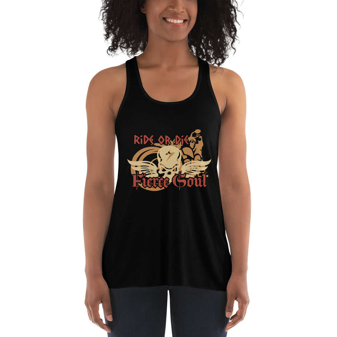 Ride or Die, Fierce Soul, Women's Flowy Racerback Tank