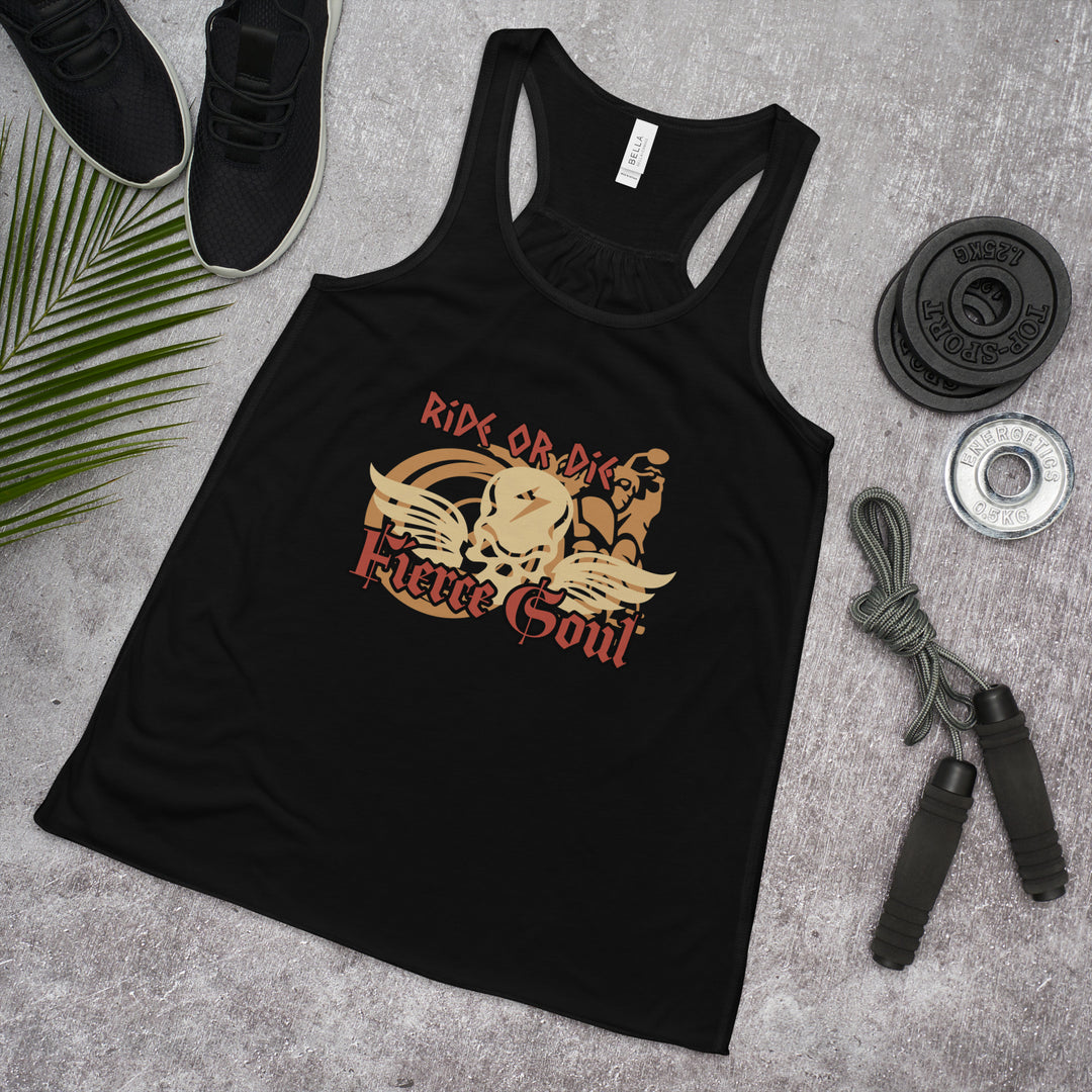 Ride or Die, Fierce Soul, Women's Flowy Racerback Tank