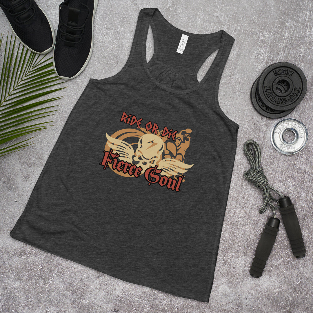 Ride or Die, Fierce Soul, Women's Flowy Racerback Tank