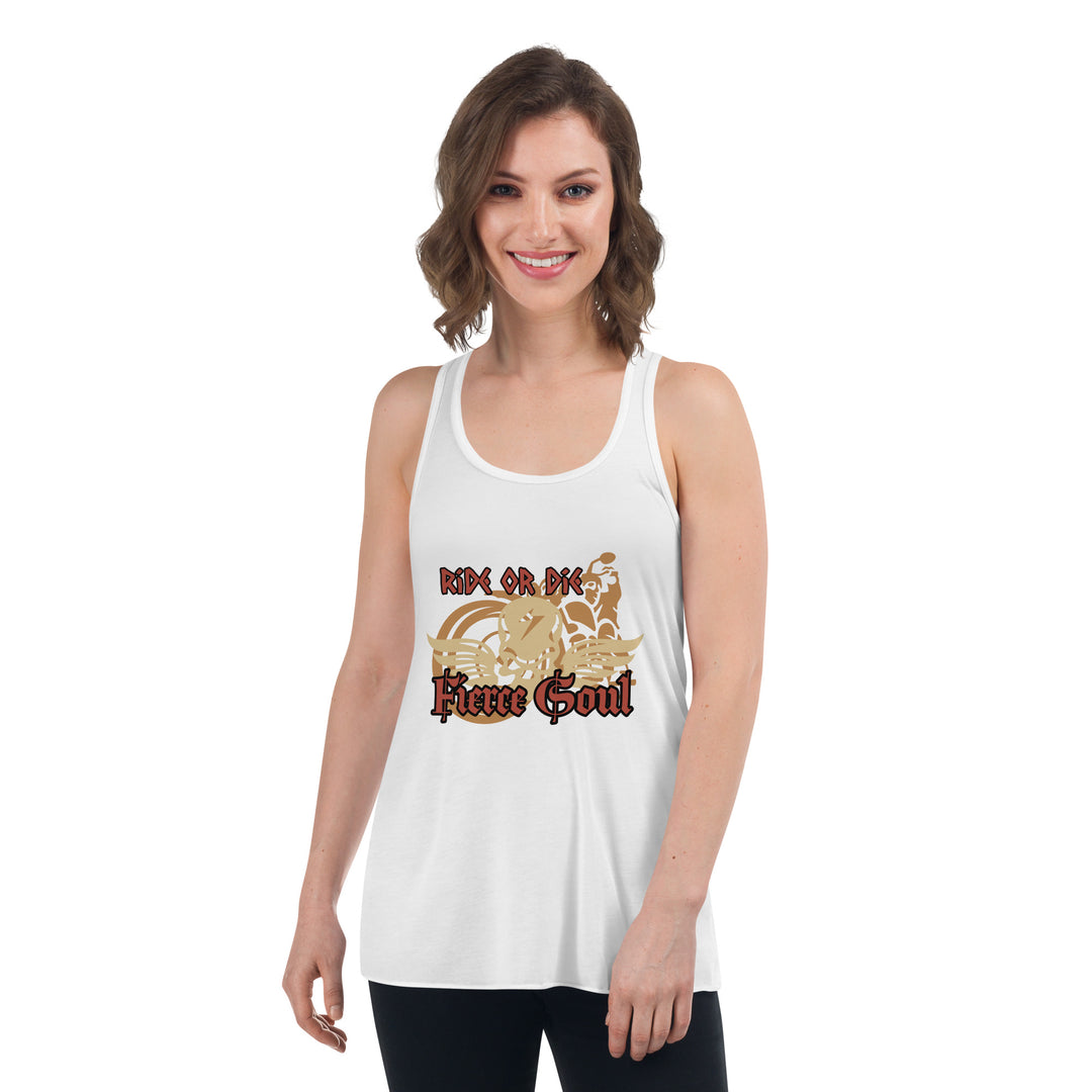 Ride or Die, Fierce Soul, Women's Flowy Racerback Tank