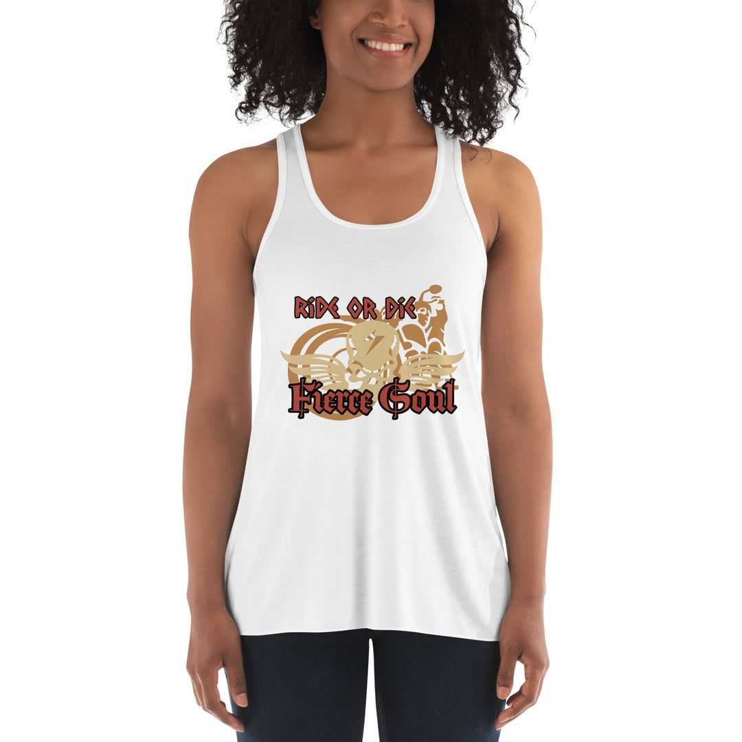Ride or Die, Fierce Soul, Women's Flowy Racerback Tank