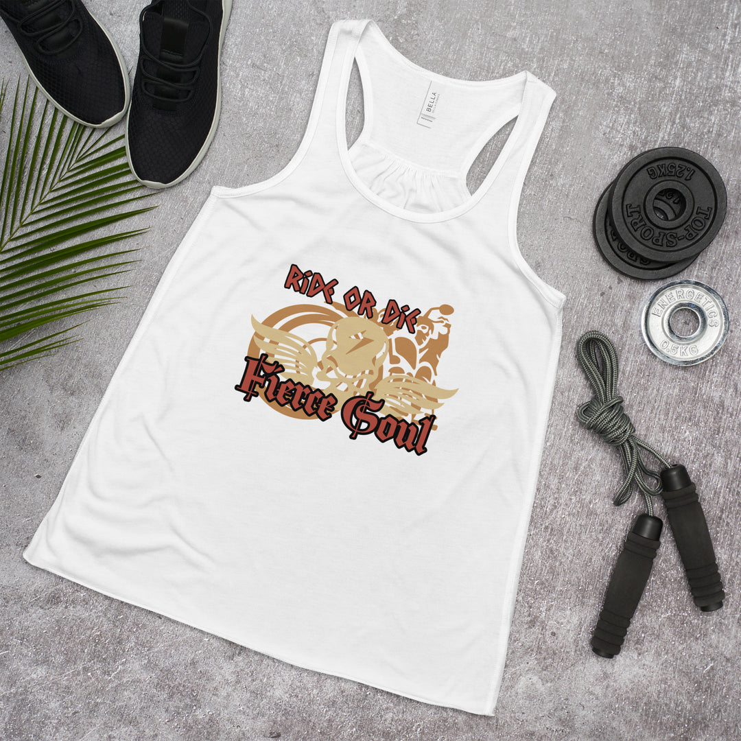 Ride or Die, Fierce Soul, Women's Flowy Racerback Tank