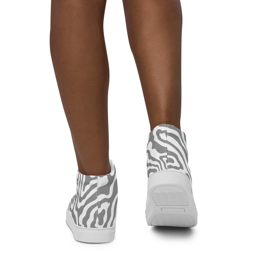 Stethoscope on Zebra Women’s high top canvas shoes