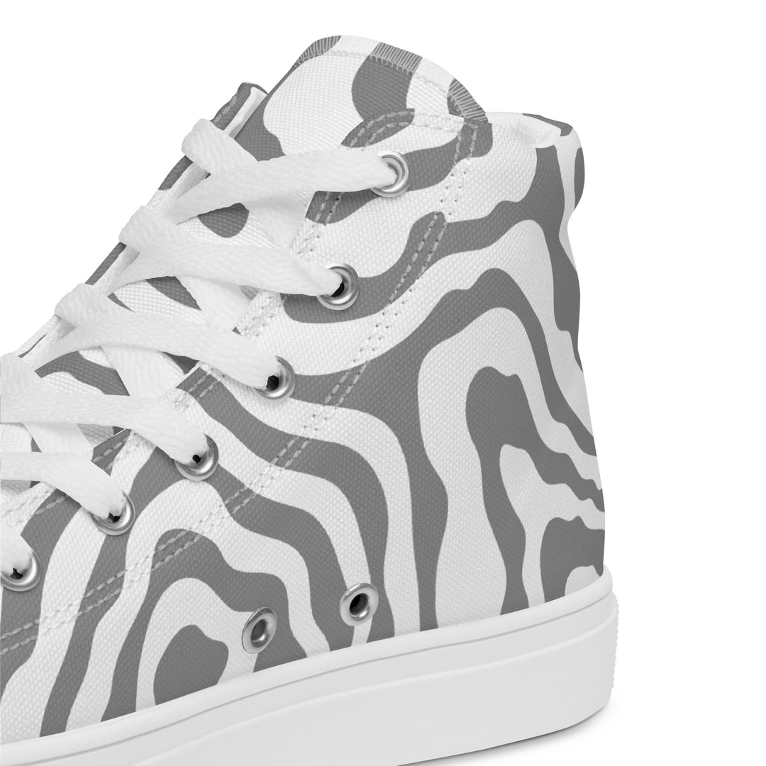 Stethoscope on Zebra Women’s high top canvas shoes