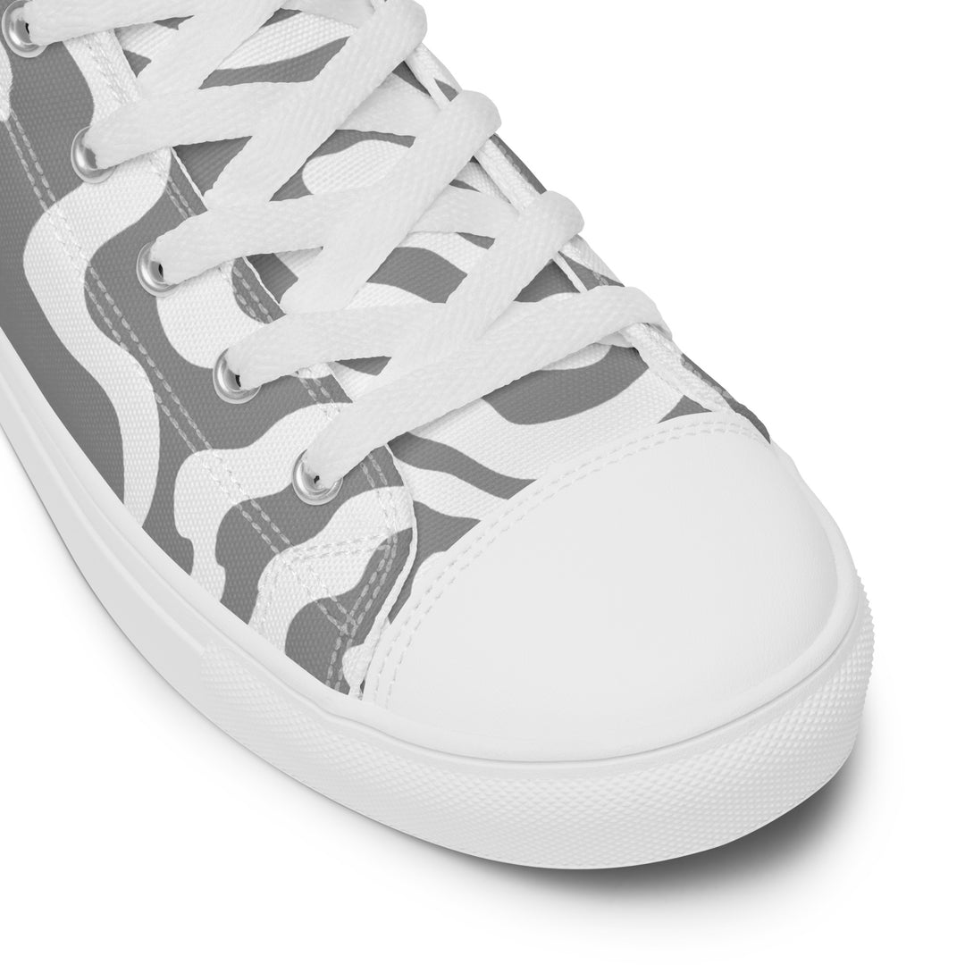 Stethoscope on Zebra Women’s high top canvas shoes
