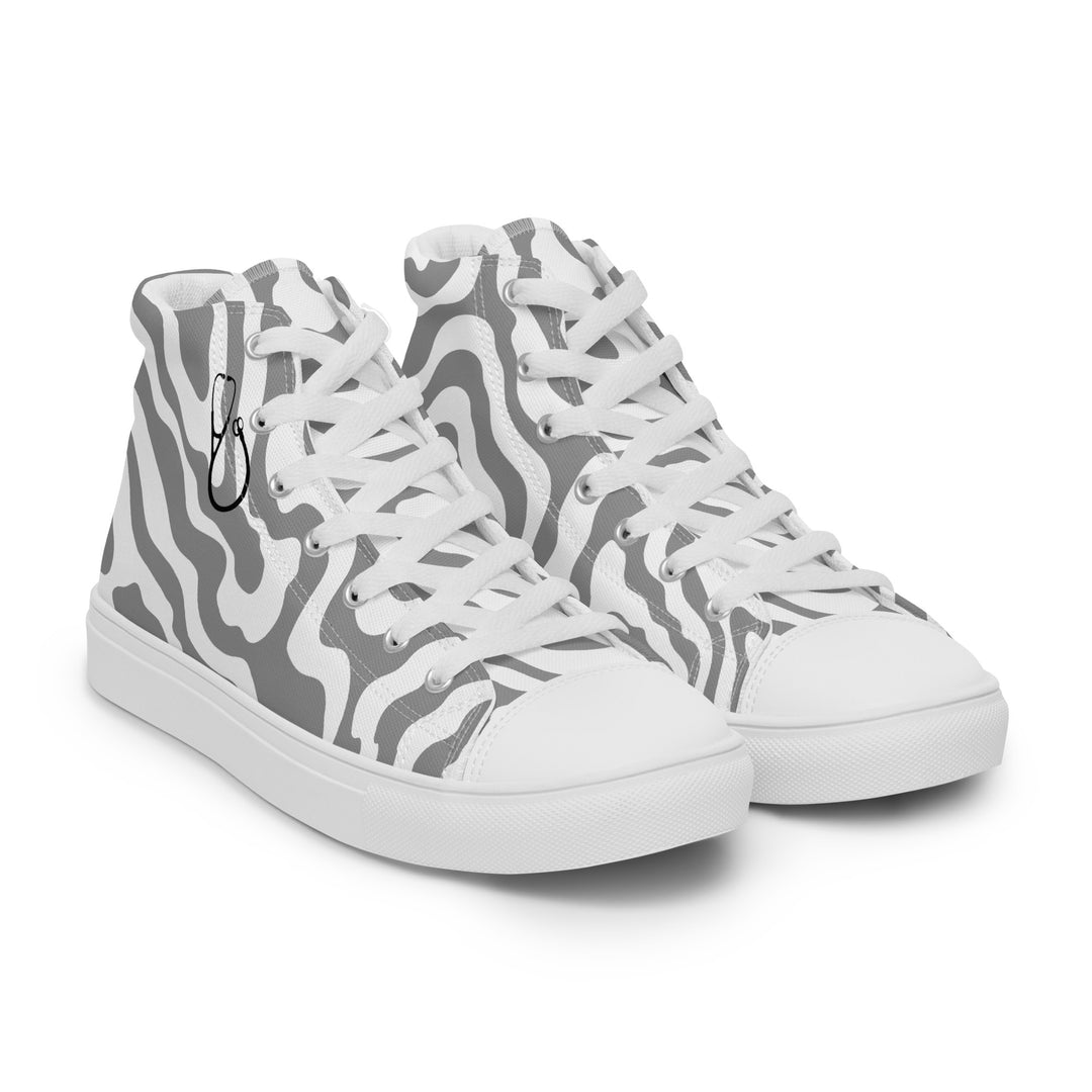 Stethoscope on Zebra Women’s high top canvas shoes