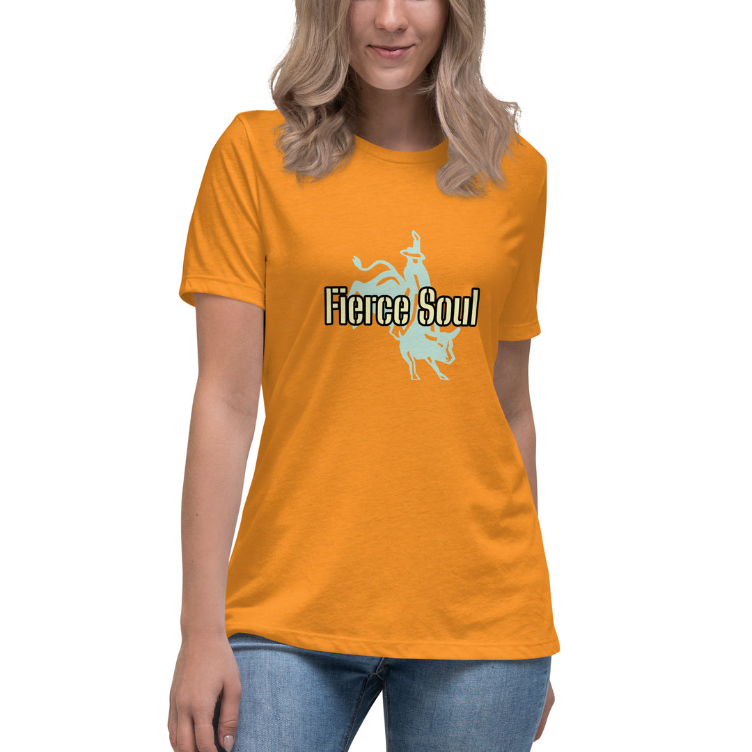 Fierce Soul, Bull Rider Women's Relaxed T-Shirt