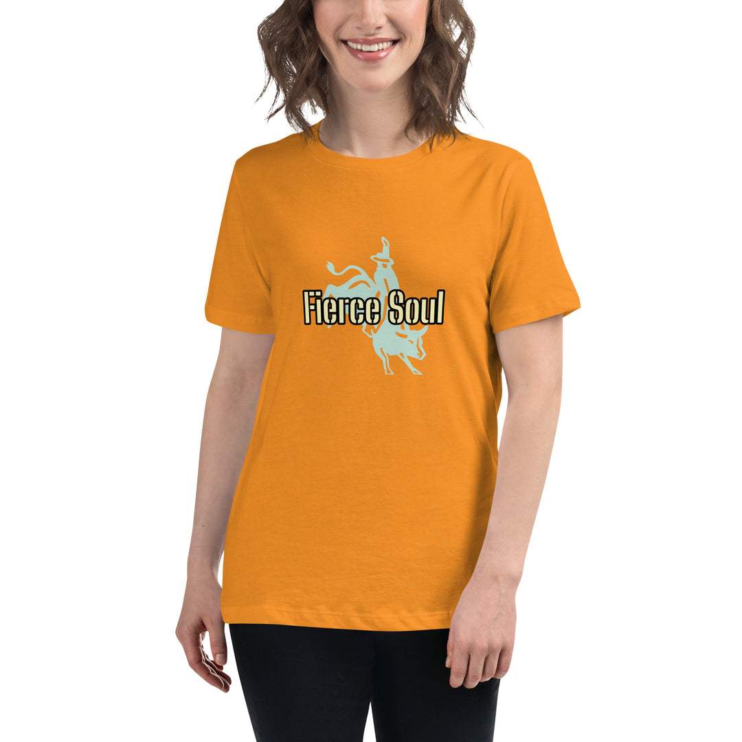 Fierce Soul, Bull Rider Women's Relaxed T-Shirt