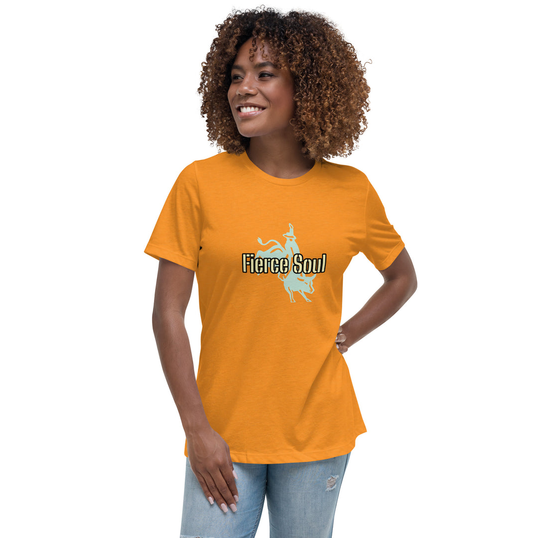 Fierce Soul, Bull Rider Women's Relaxed T-Shirt
