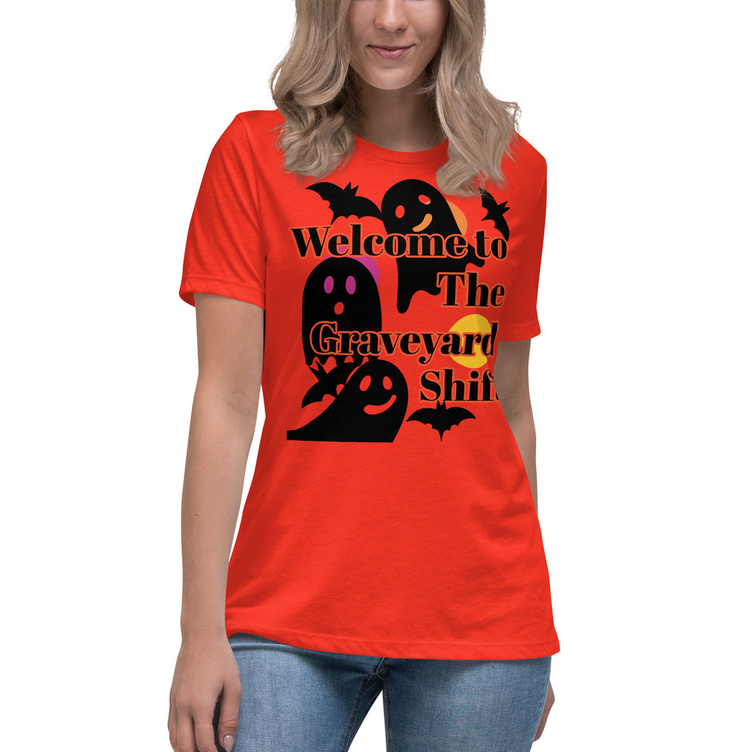 Welcome to the Graveyard Shift, Halloween, Women's Relaxed T-Shirt
