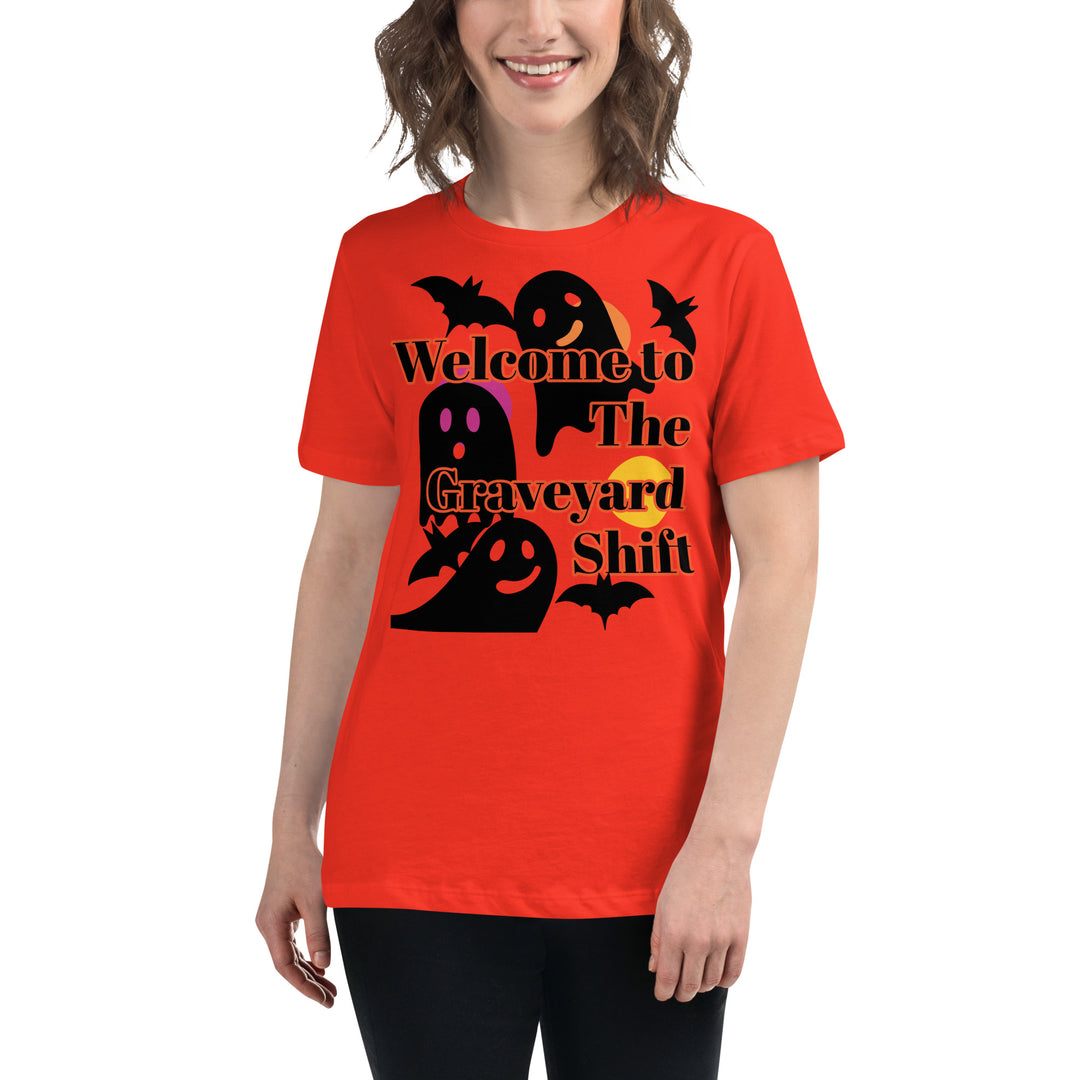 Welcome to the Graveyard Shift, Halloween, Women's Relaxed T-Shirt