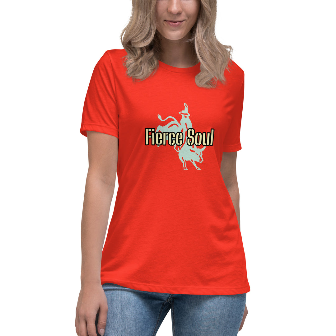 Fierce Soul, Bull Rider Women's Relaxed T-Shirt