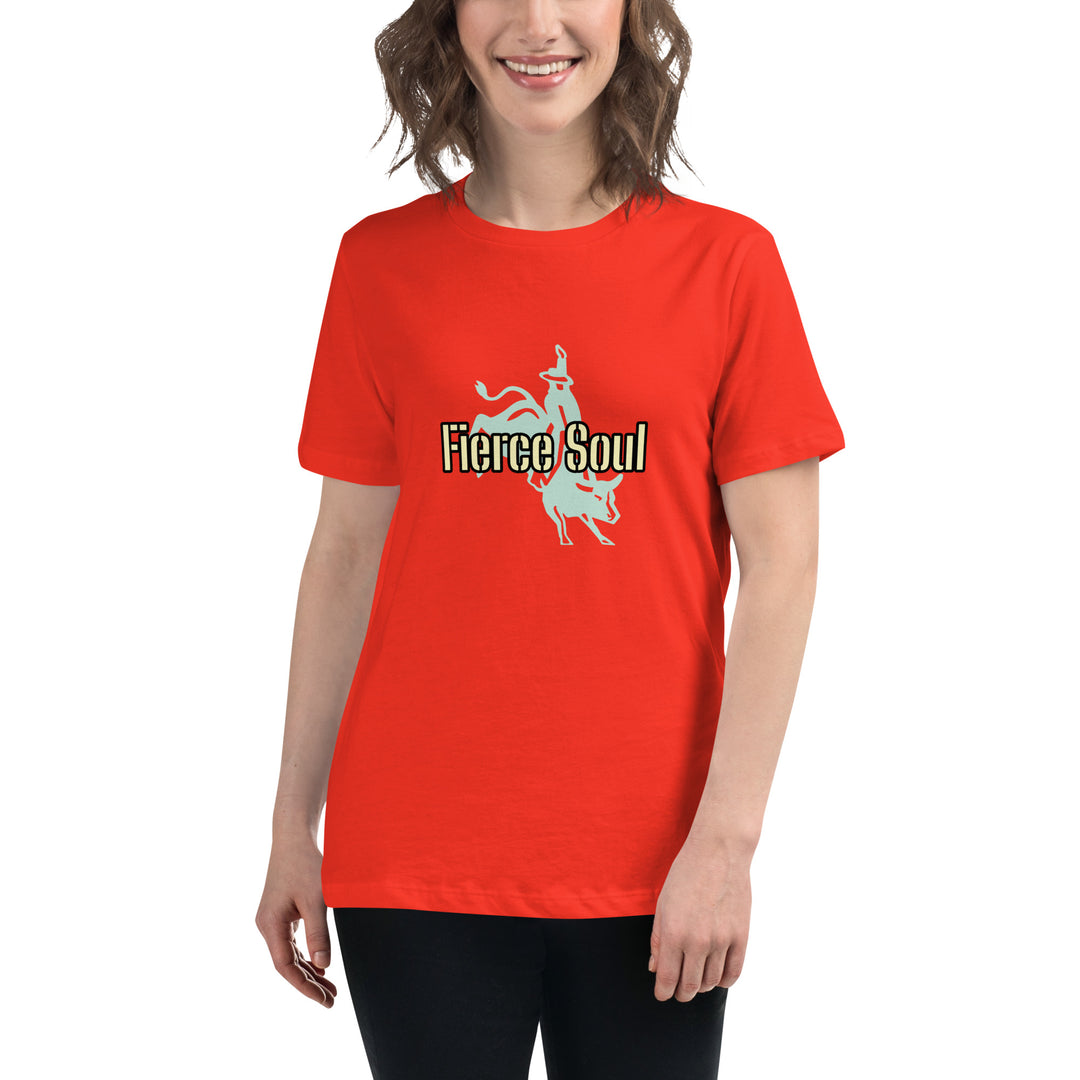 Fierce Soul, Bull Rider Women's Relaxed T-Shirt