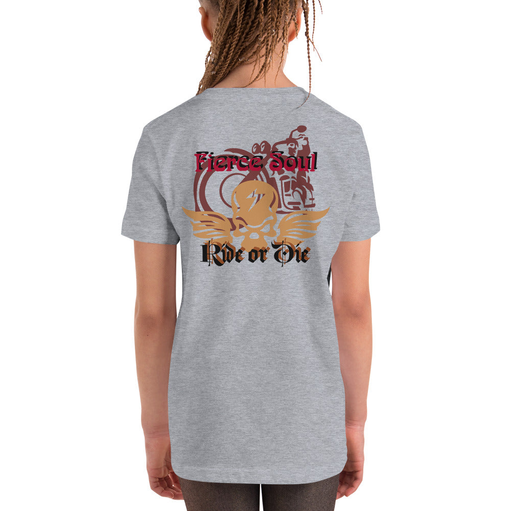 Ride or Die, Fierce Soul Youth Short Sleeve T-Shirt