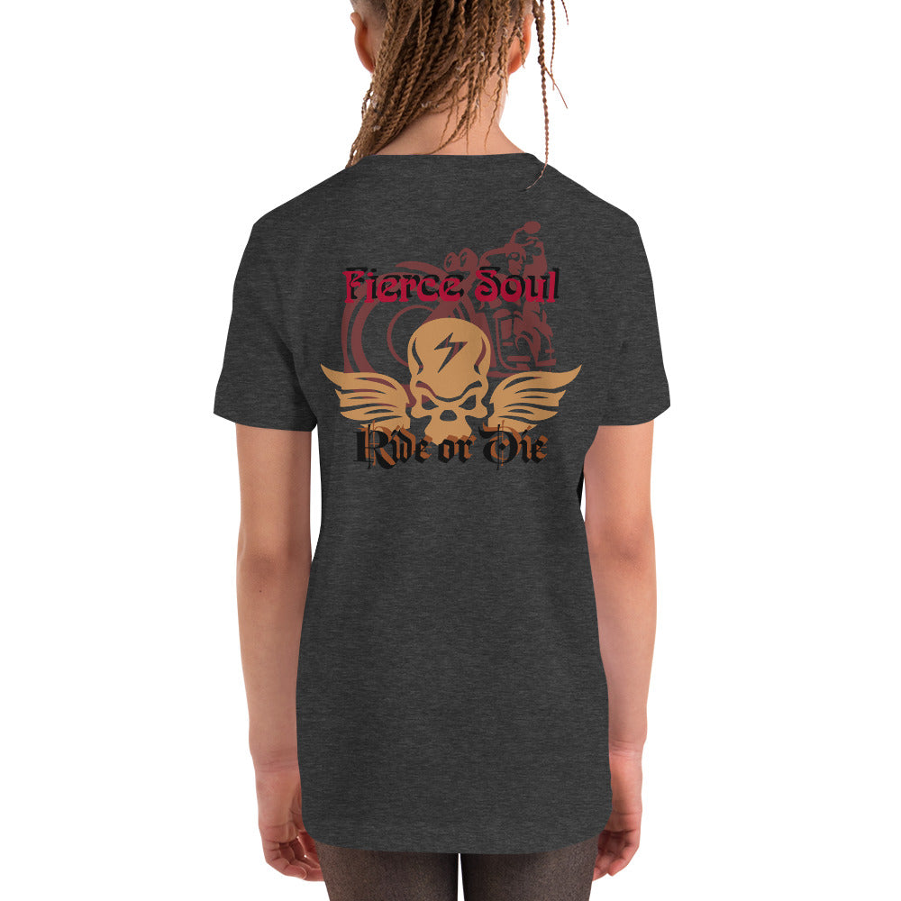 Ride or Die, Fierce Soul Youth Short Sleeve T-Shirt