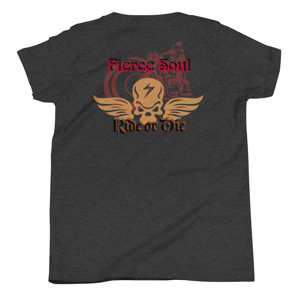 Ride or Die, Fierce Soul Youth Short Sleeve T-Shirt