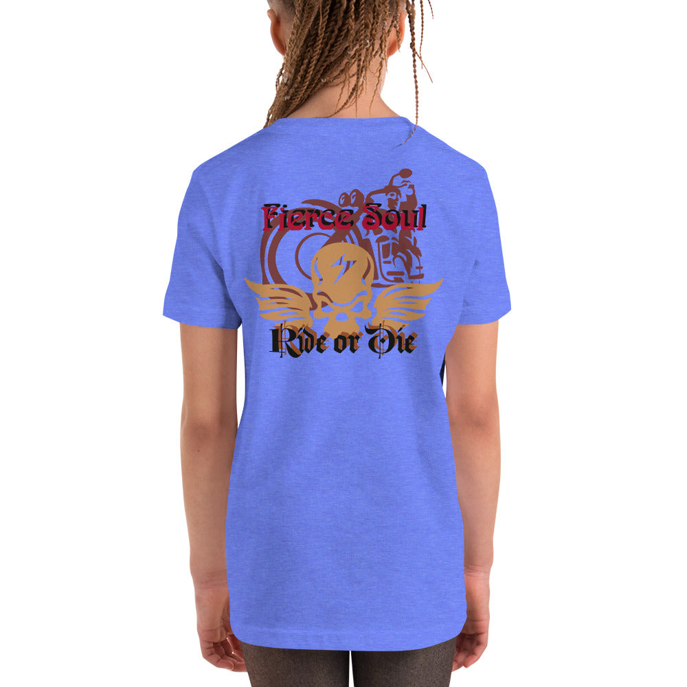 Ride or Die, Fierce Soul Youth Short Sleeve T-Shirt