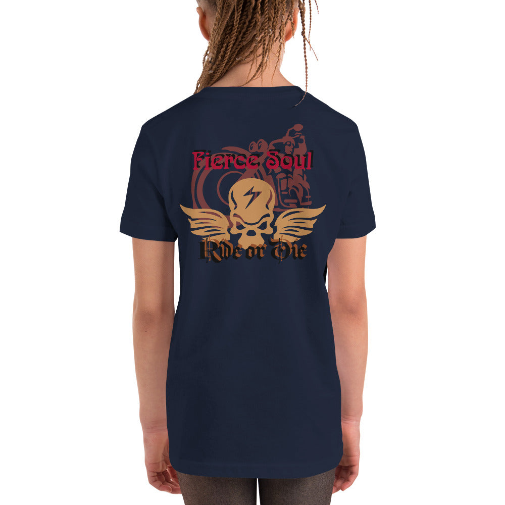 Ride or Die, Fierce Soul Youth Short Sleeve T-Shirt