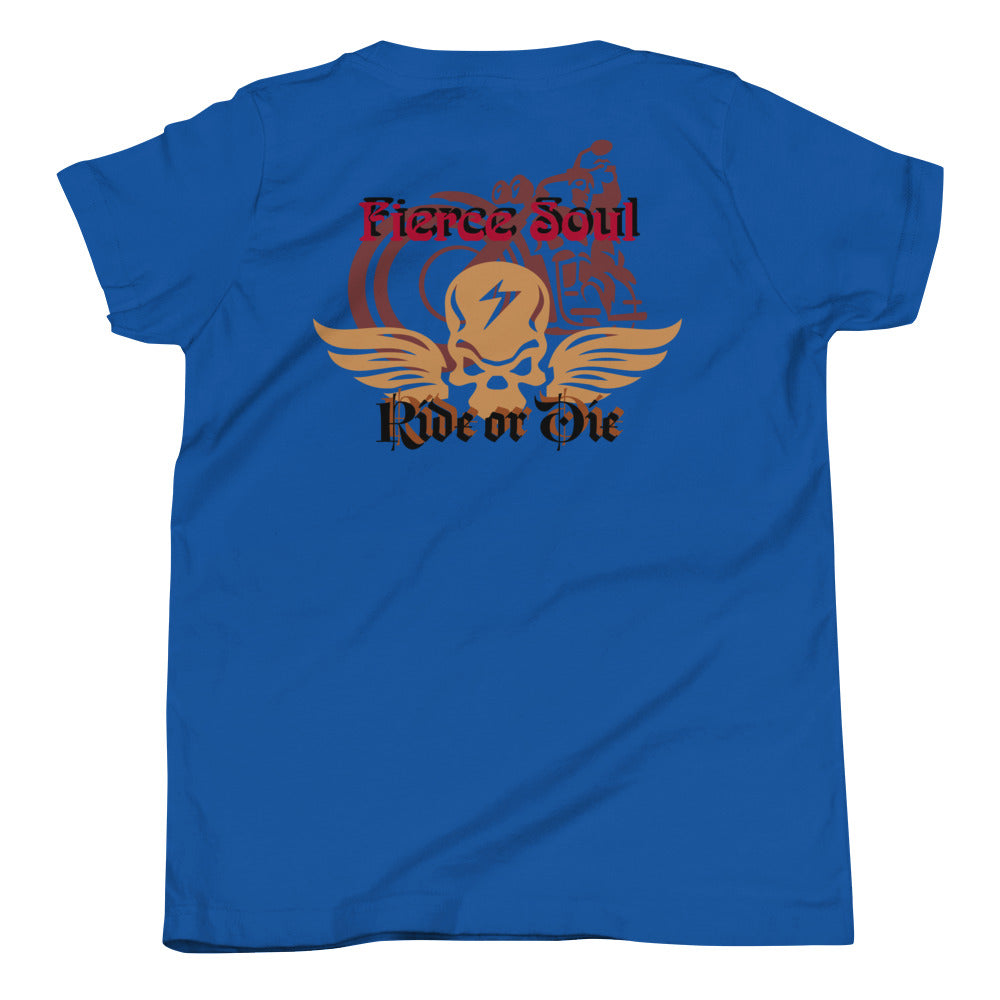 Ride or Die, Fierce Soul Youth Short Sleeve T-Shirt